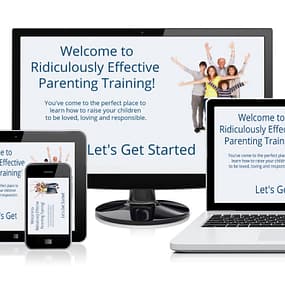 Several electronic devices showing the Ridiculously Effective Parenting Training