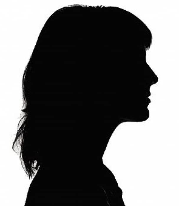 Silhouette of 15 year old girl